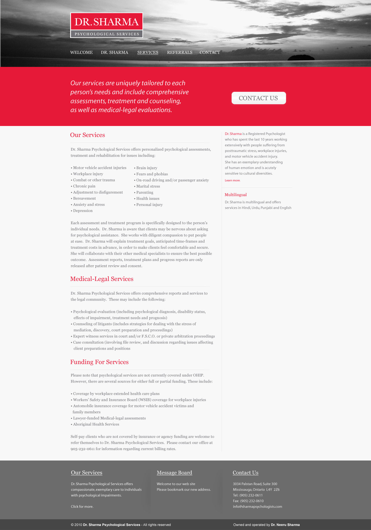 Services Page
